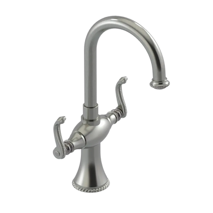 Rubinet Single Hole Dual Handle Lav. Set. (less drain) Satin Nickel