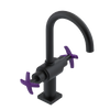 Rubinet Single Hole Dual Handle Lav. Set. (less drain) Matt Black
