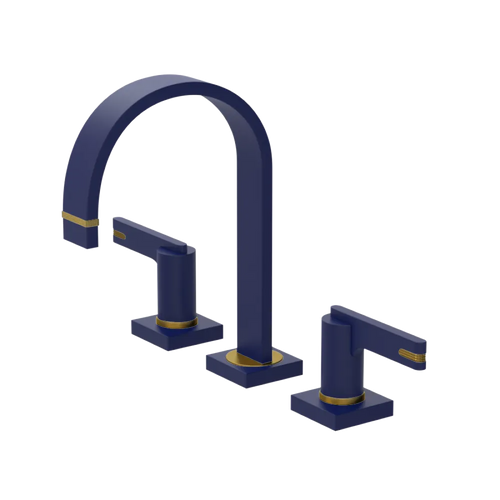 Rubinet Widespread Lav. Set. (less drain) Midnight Blue