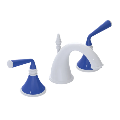 Rubinet Widespread Lav. Set. (less drain) White