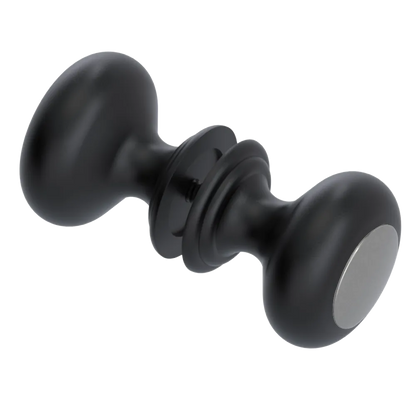 Rubinet Shower Door Knob (set) Matt Black