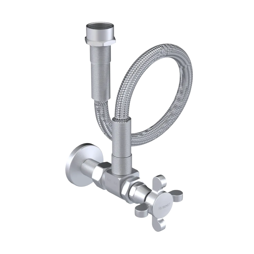 Rubinet Exposed Supply Kit (classic) Satin Chrome