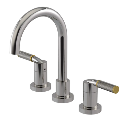 Rubinet Widespread Lav. Set. (less drain) Polished Nickel