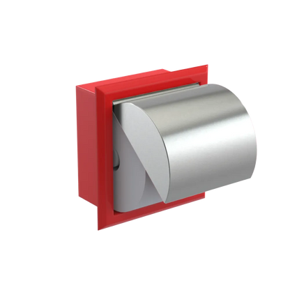Rubinet RECESSED TOILET PAPER HOLDER Red