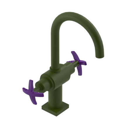 Rubinet Single Hole Dual Handle Lav. Set. (less drain) Green Envy