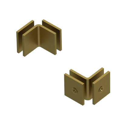 Rubinet 90 Glass to Glass Open Face Antique Brass Matt