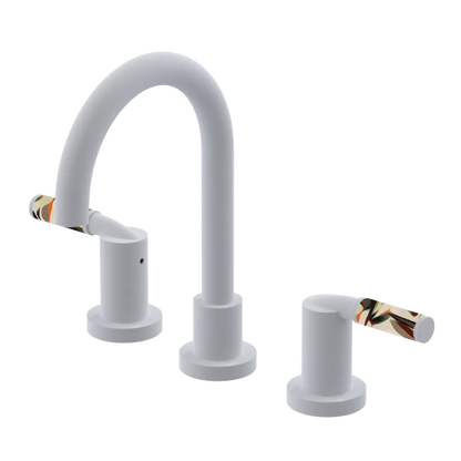 Rubinet Widespread Lav set (less drain) Matt White