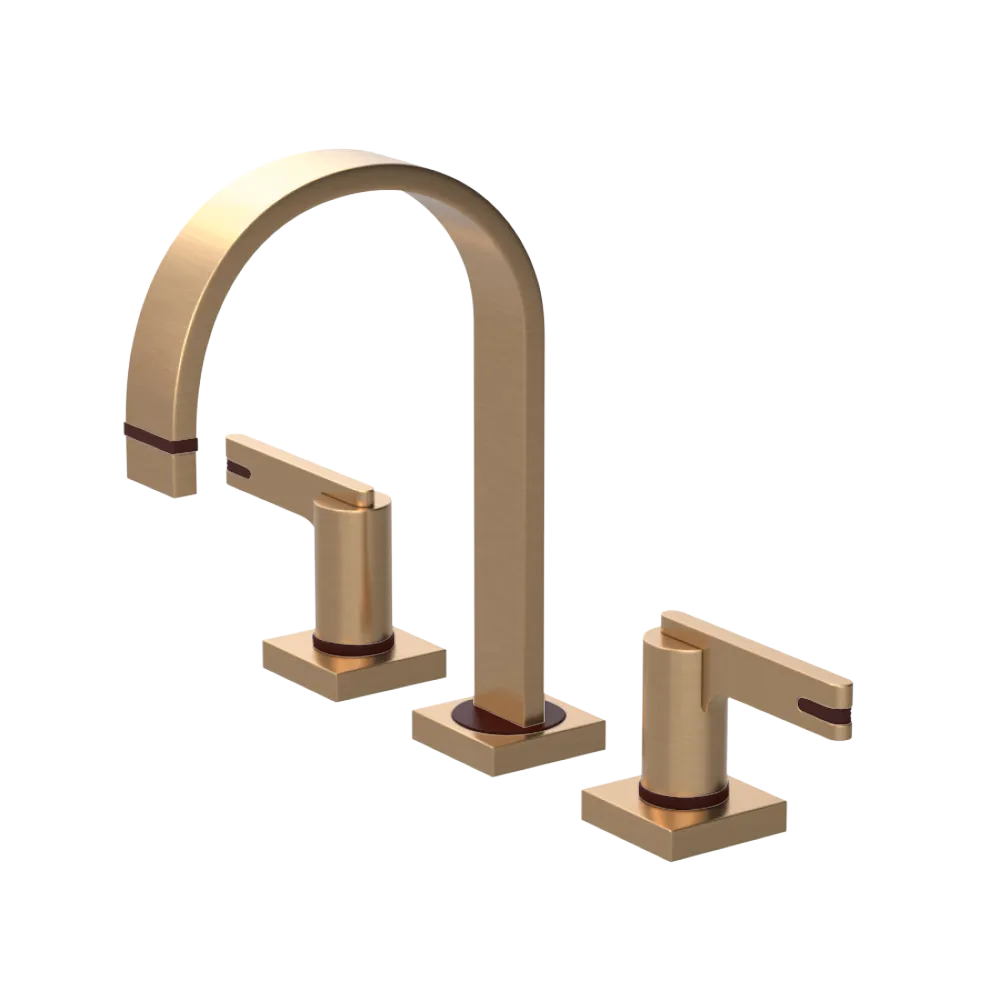 Rubinet Widespread Lav. Set. (less drain) Satin Gold