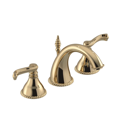 Rubinet Widespread Lav. Set. (less drain) Gold