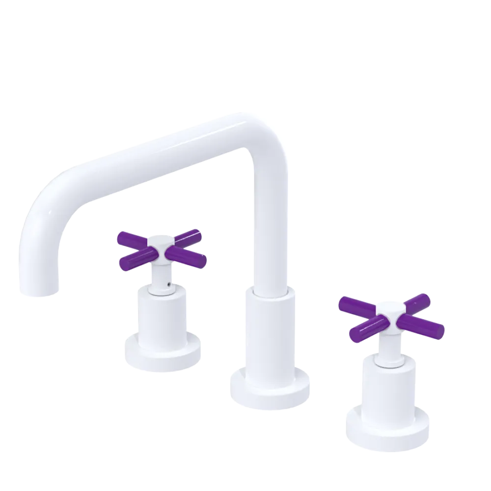 Rubinet Widespread Kitchen Set White