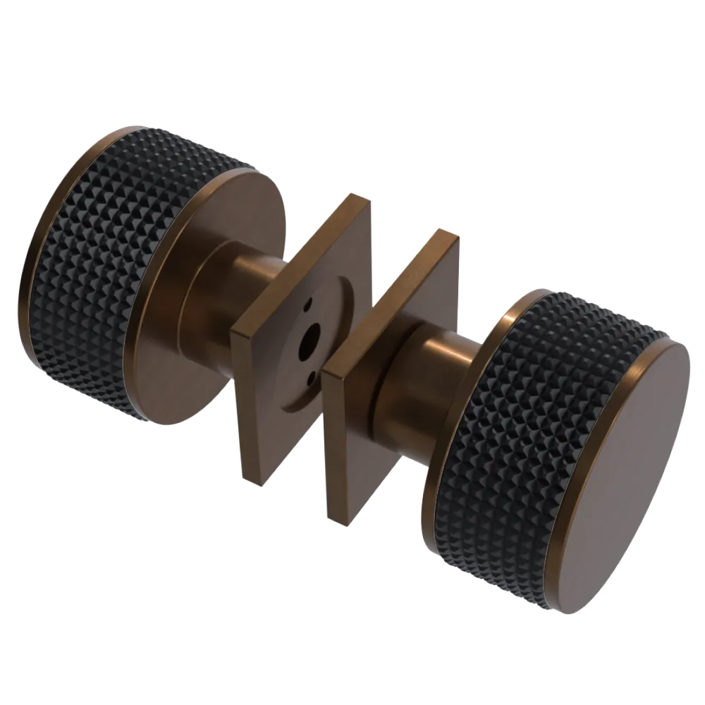 Rubinet Shower Door Knob (set) Tuscan Brass