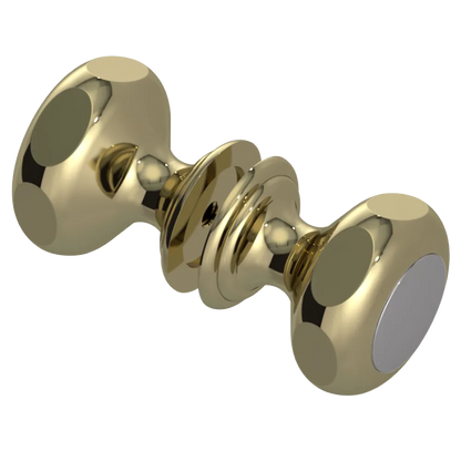Rubinet Shower Door Knob (set) Natural Brass