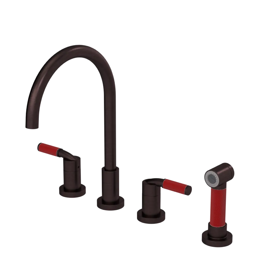 Rubinet Widespread Kitchen Set with Hand Spray Oil Rubbed Bronze
