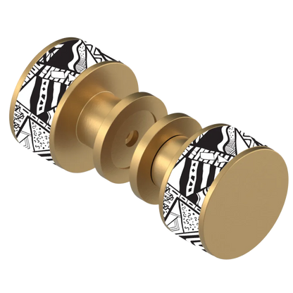Rubinet Shower Door Knob (set) Satin Gold