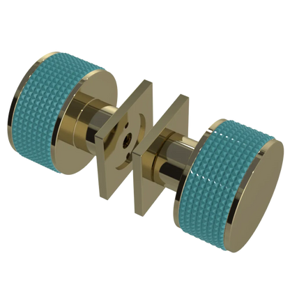 Rubinet Shower Door Knob (set) Natural Brass