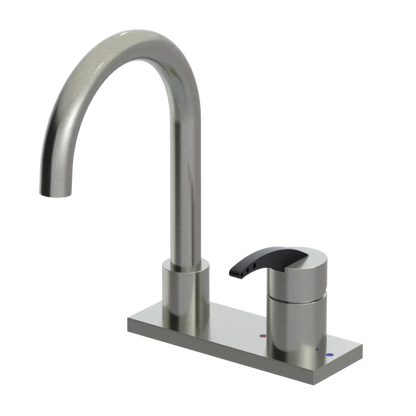 Rubinet 4" Centre Single Control Lav. Set. (less drain) Satin Nickel