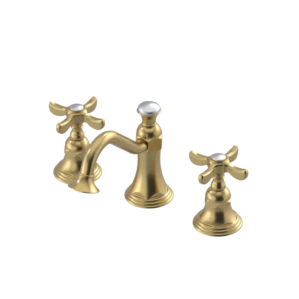 Rubinet Widespread Lav. Set. (less drain) Satin Gold
