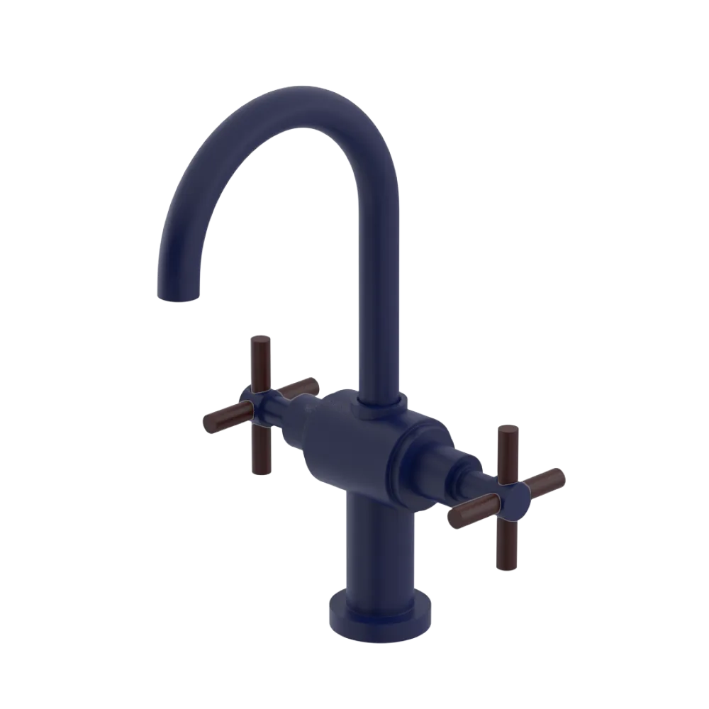 Rubinet Single Hole Dual Handle Lav. Set with LaSalle Spout (less drain) Midnight Blue