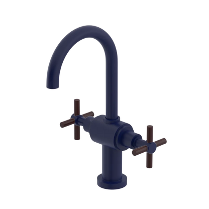 Rubinet Single Hole Dual Handle Lav. Set with LaSalle Spout (less drain) Midnight Blue
