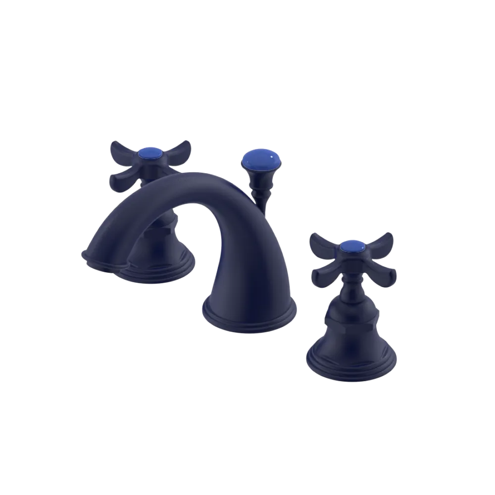 Rubinet Widespread Lav. Set. (less drain) Midnight Blue