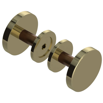 Rubinet Shower Door Knob (set) Natural Brass