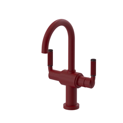 Rubinet Single Hole Dual Handle Lav. Set. (less drain) Maroon