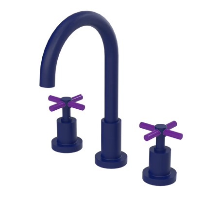 Rubinet Widespread Kitchen Set with LaSalle Spout Midnight Blue