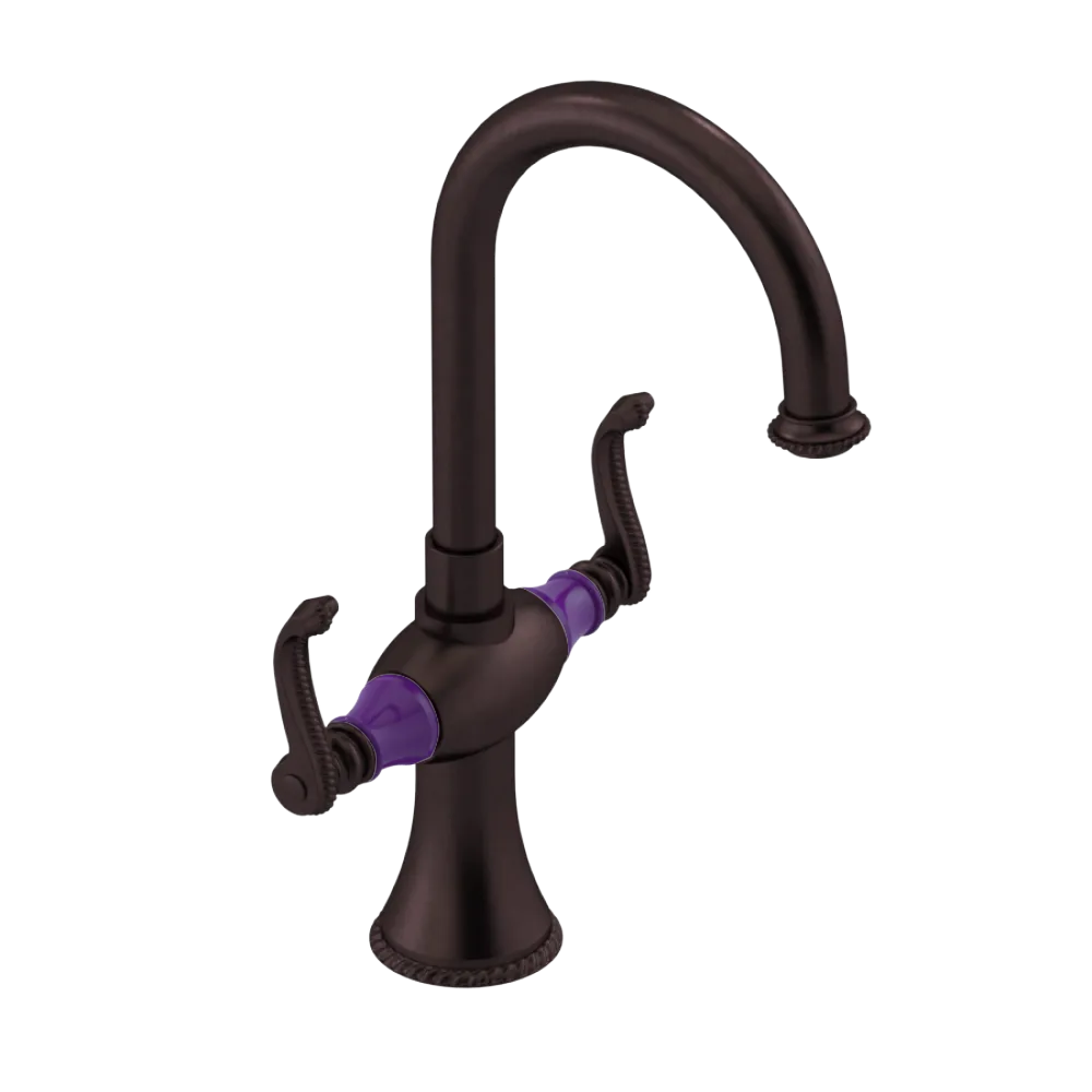 Rubinet Single Hole Dual Handle Lav. Set. (less drain) Oil Rubbed Bronze