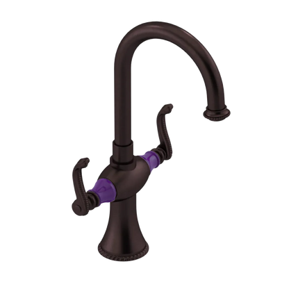 Rubinet Single Hole Dual Handle Lav. Set. (less drain) Oil Rubbed Bronze