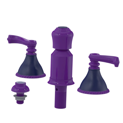 Rubinet Bidet Fitting with Spray, Diverter, and Vacum Breaker (Less Drain) Purple Haze