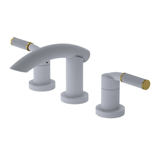 Rubinet Widespread Lav. Set. (less drain) Matt White