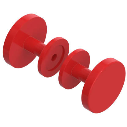 Rubinet Shower Door Knob (set) Red
