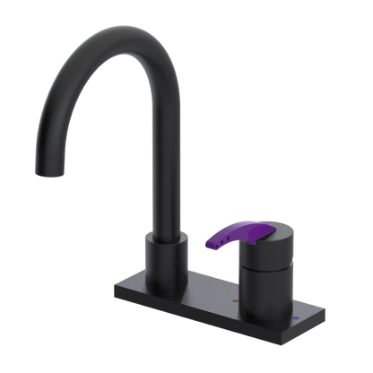 Rubinet 4" Centre Single Control Lav. Set. (less drain) Matt Black