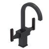 Rubinet Single Hole Dual Handle Lav. Set. (less drain) Matt Black