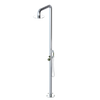 Rubinet Pressure Balance Outdoor Shower with Hand Held Shower & 10" Shower Head - 304 Stainless Steel Chrome