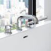 KALIA PRECISO - 3-piece deckmount tub filler with handshower - Cartridge included with rough-in