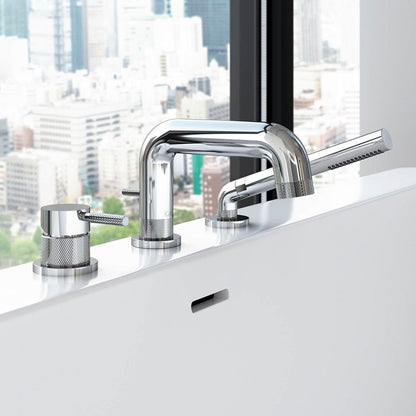 KALIA PRECISO - 3-piece deckmount tub filler with handshower - Cartridge included with rough-in