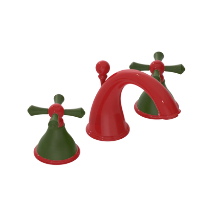 Rubinet Widespread Lav. Set. (less drain) Red