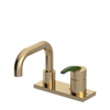 Rubinet 4" Centre Single Control Lav. Set. with Genesis spout (less drain) Gold