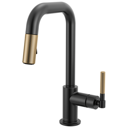 Brizo Pull Down Prep Faucet With Square Spout Knurled Handle