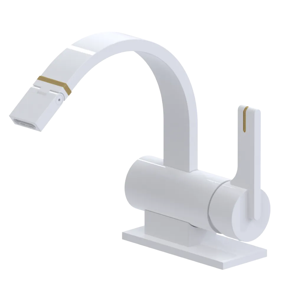 Rubinet Single Control Bidet Fitting (less drain) White