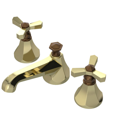 Rubinet Widespread Lav. Set. (less drain) Gold