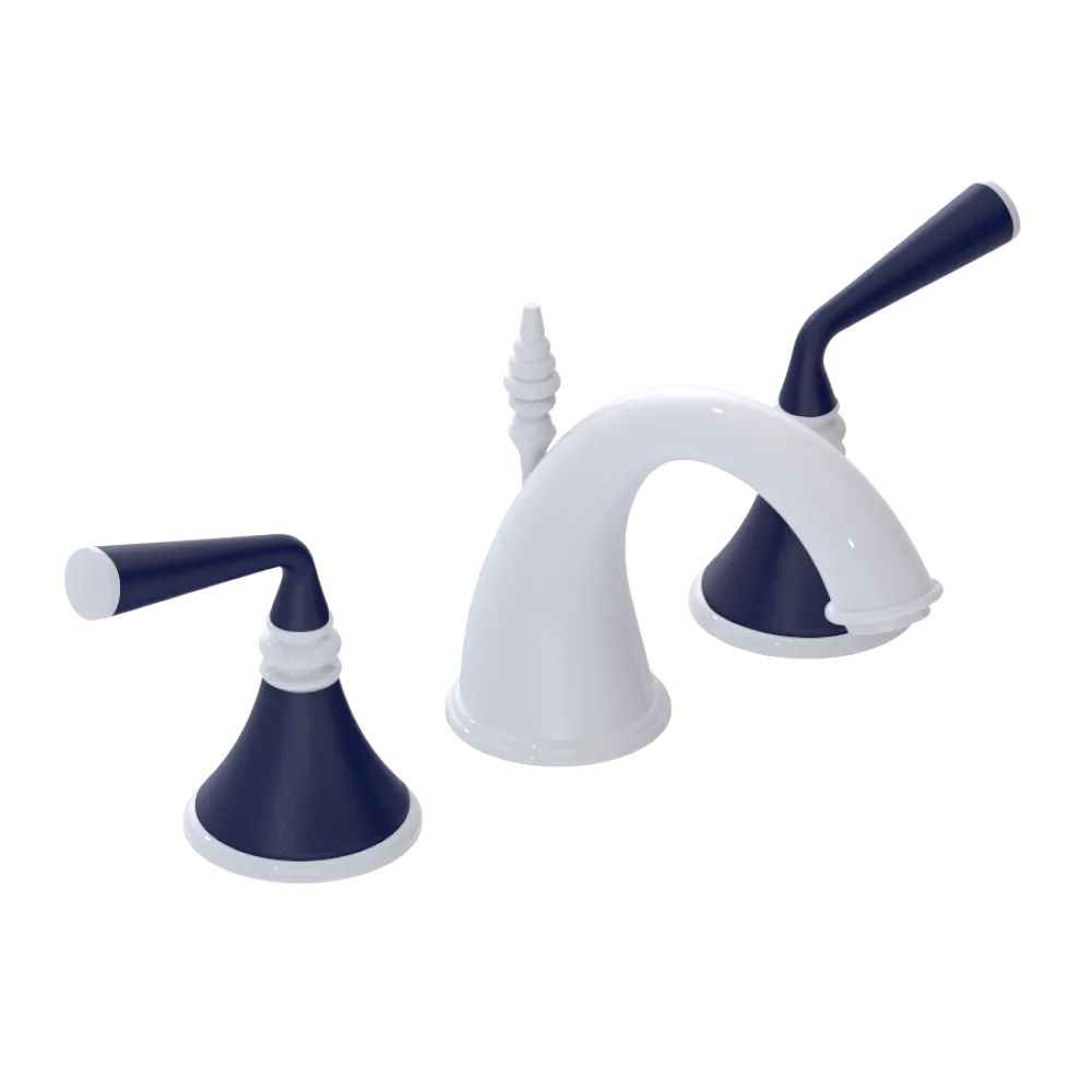 Rubinet Widespread Lav. Set. (less drain) White