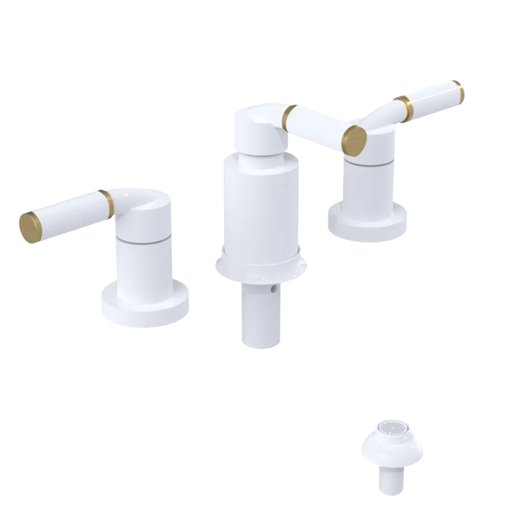 Rubinet Bidet Fitting with Spray, Diverter, and Vacuum Breaker (less drain) White