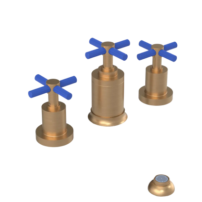 Rubinet Bidet Fitting with Spray, Diverter, and Vacuum Breaker (less drain) Satin Gold