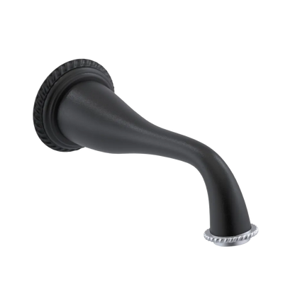 Rubinet Tub Filler Spout Wall Mount Matt Black