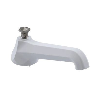 Rubinet Tub Filler Spout Deck Mount Matt White