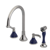 Rubinet Widespread Kitchen Set with Hand Spray Polished Nickel
