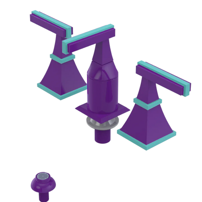 Rubinet Bidet Fitting with Spray, Diverter, and Vacum Breaker (Less Drain) Purple Haze