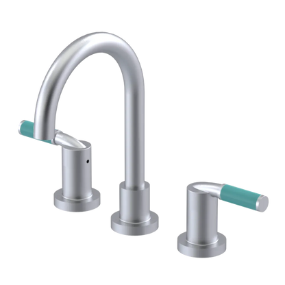 Rubinet Widespread Lav set (less drain) Satin Chrome